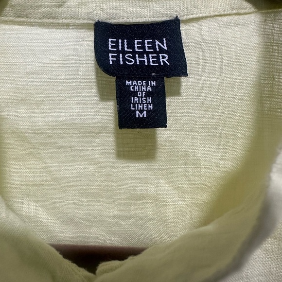 Eileen Fisher Irish Linen Button Down Top Size Medium Oversized Lagenlook - Picture 6 of 6